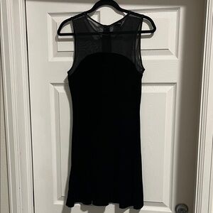 My Michelle Black Velvet Skater Dress